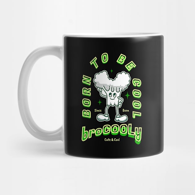 Cute Broccoli vegan born to be cool by Matadesain merch